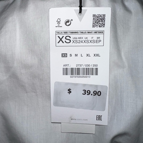 New Zara white adorable blouse, size XSmall - Picture 6 of 7